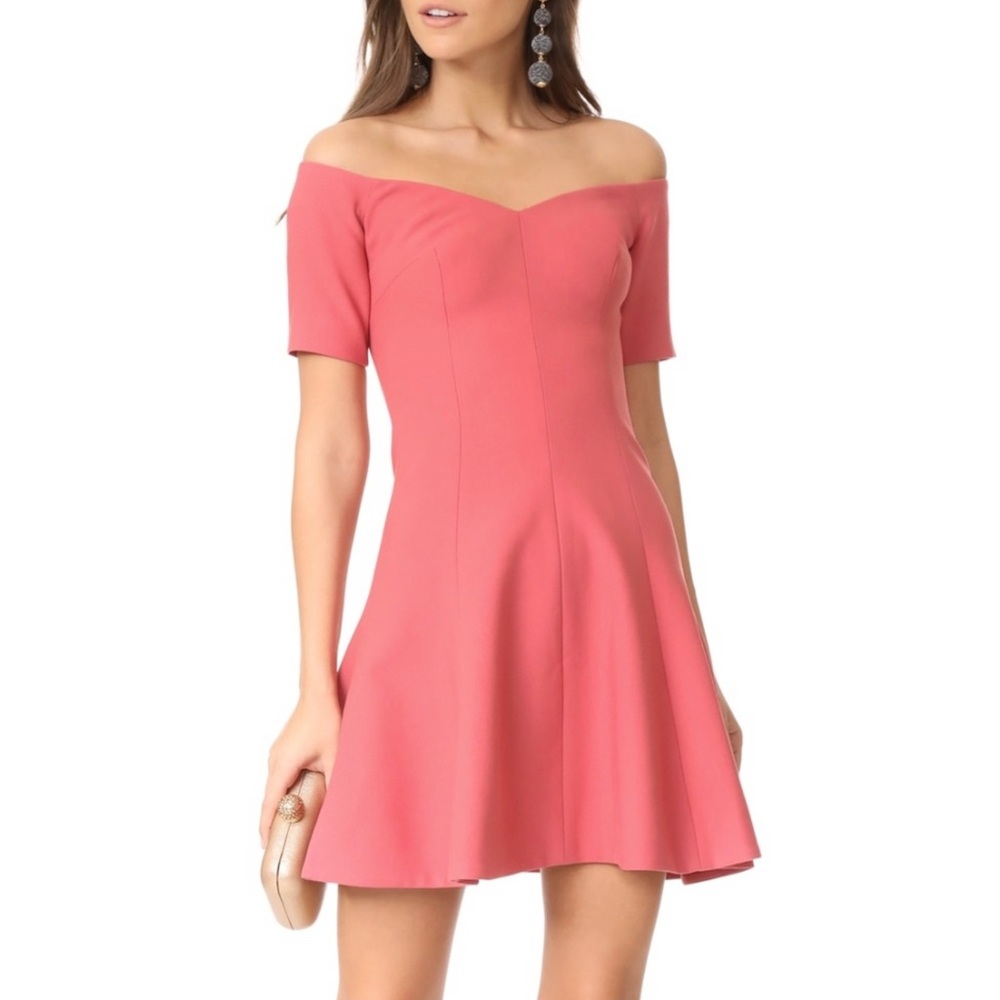 Cinq á Sept Off Shoulder Rose Pink Dress